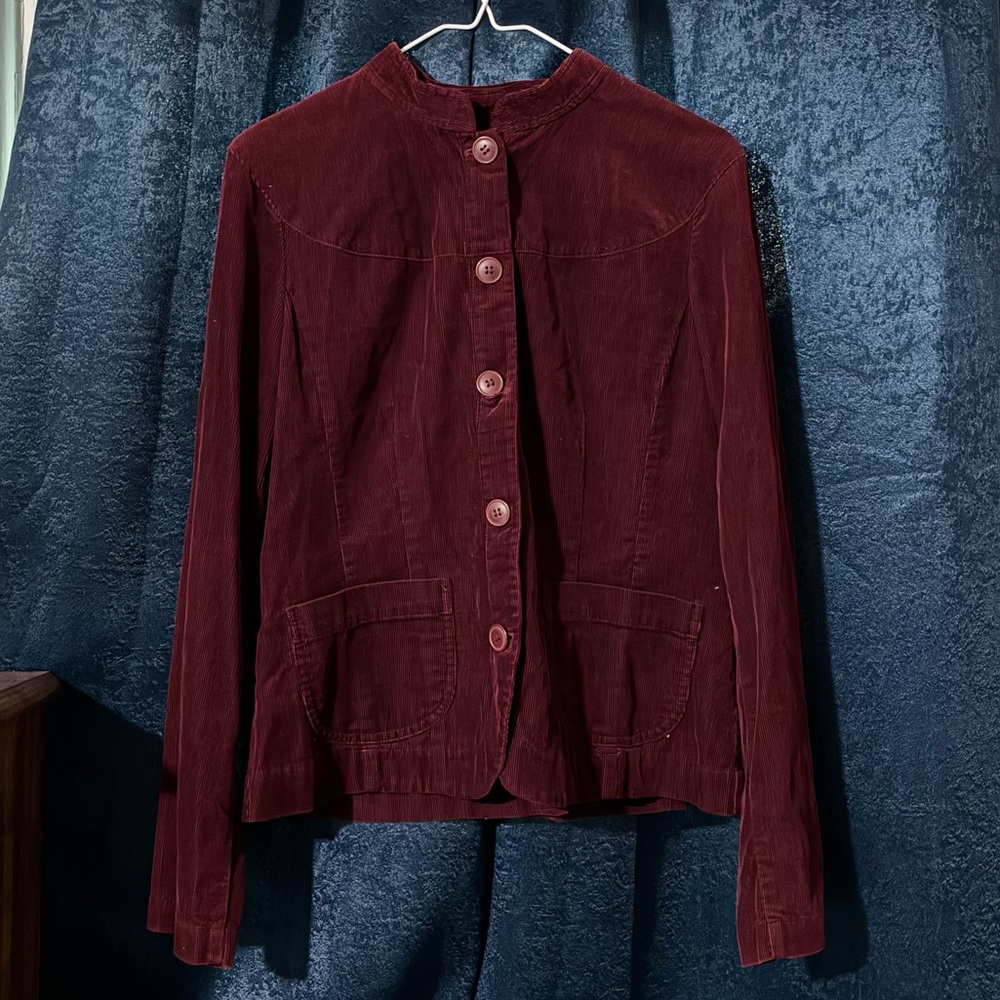 Liz Claiborne Deep Burgundy Blouse Crazy Horse